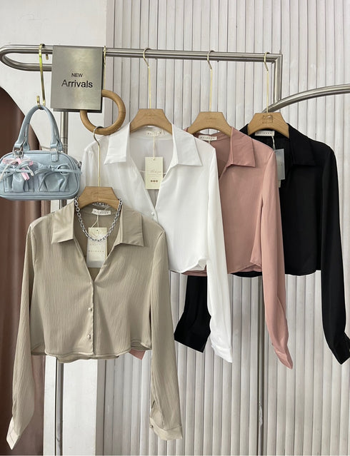 MATINEE Collar Down Crop Shirts